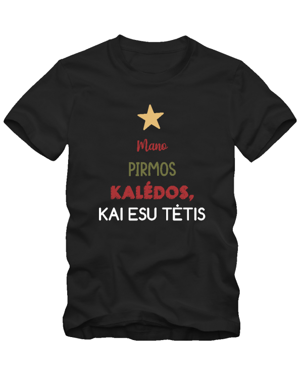 marškinėliai Pirmos Kalėdos kai esu tėtis marškinėliai Pirmos Kalėdos kai esu tėtis